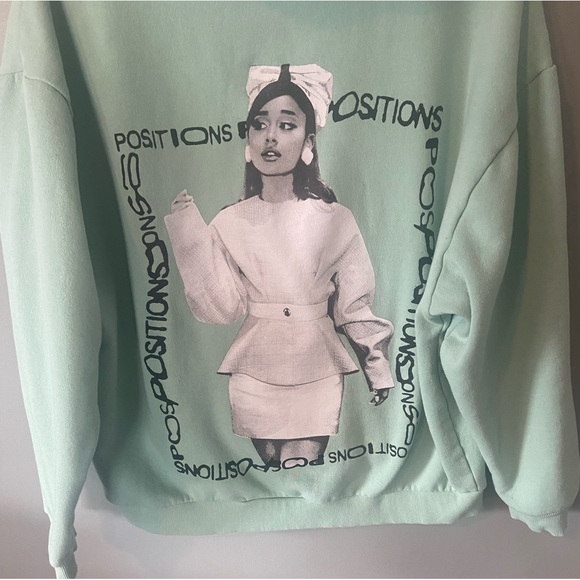SOLD Ariana Grande Positions Mint Hoodie - Picture 6 of 11